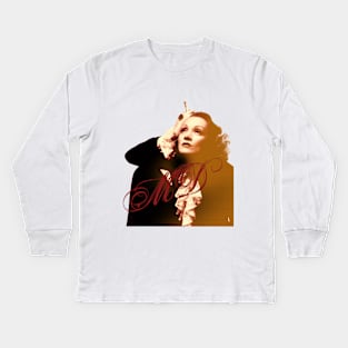 Beautiful Marlene Dietrich Kids Long Sleeve T-Shirt